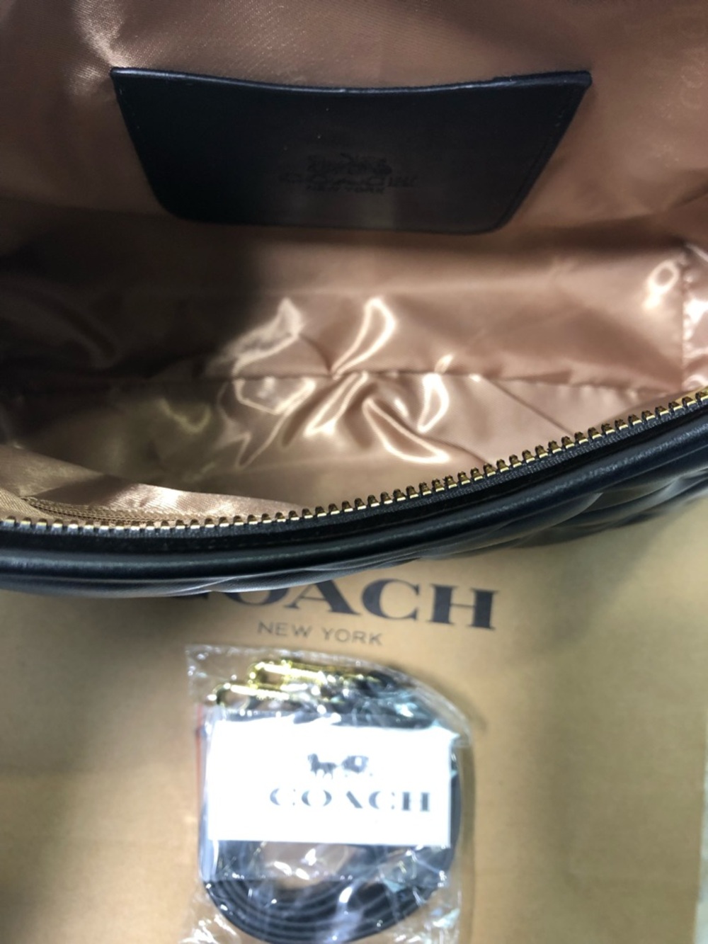 New Coach CZ178 Laurel Shoulder Bag In Signature Leather In Black - Picture 7 of 8